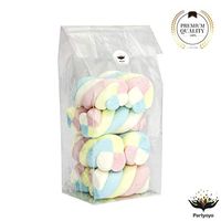 Party Gift Bags: 50 Treat or Favor Bags 9x3x1.5 inch, Clear Cellophane for Birthdays, Parties and Gifts