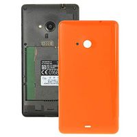 JUNXI Phone case Phone Cover Bright Surface Solid Color Plastic Battery Back Cover for Microsoft Lumia 535(Black) Portable and Convenient (Color : Orange)