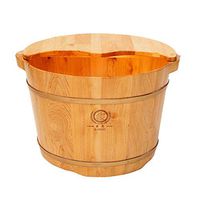 ANHPI Foot Bath Barrel Wooden Foot Basin Health Acupuncture Massage Insulation Heightening Home Foot Tub,A-40cm27cm