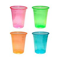 Party Essentials N122090 20 Count Soft Plastic Party Cups/Tumblers, 12 oz, Neon
