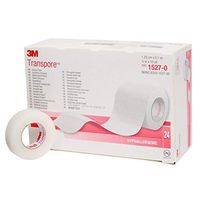 3M 1/2" X 10 Yard Roll Clear Transpore Latex-Free Porous Plastic Surgical Tape (24 Packs)