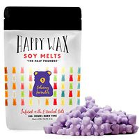Happy Wax - Calming Lavender Soy Wax Melts - Lavender Scented Wax Melts Infused with Natural Essential Oils - Cute Bear Shaped Wax Melts Perfect for Melting in Your Wax Warmer (8 Oz. Pouch)