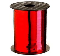 Red Curling Ribbon Valentines Day Metallic Crimped Iridescent for Valentine Holiday Gift Wrap, Sparkling Party Decoration, School, Crafts & Floral