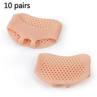 MOXIN Metatarsal Sleeve Pads, 10 Pairs Breathable Soft Forefoot Pad for Metatarsalgia, Callus, Atrophy Burning Sensations Relieve Pain,Skin Color
