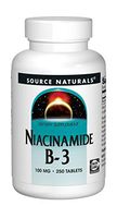 Source Naturals Niacinamide B-3, 100 mg Dietary Supplement - 250 Tablets