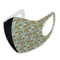 YOFFYO Fashion Face Covers Earloop Half Face Mouth Cover for Pollen Smog Cleaning, Women Men Kids - Healthy (Corgi Dog Cute Pattern Mouth Cover)