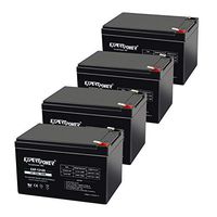 ExpertPower 12V 12AH Compatible Battery for 6-DZM-12 APC Scooter Medical - 4 Pack