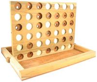 Braille Store Tactile Wooden Connect Four Game for Blind and sighted Players