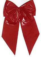 Holiday Trim 7256 2-Loop Poly Bow for Decoration, Red