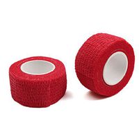 uxcell 2 Pcs Red 1 inches Width Non-Woven Self Adhesive Tape Finger Elbow Wrist Ankle Protector Wrap Roll