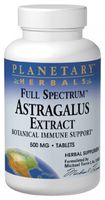 Planetary Herbals Astragalus Extract Full Spectrum 500mg, Botanical Immune Support, 120 Tablets (Pack of 2)