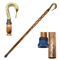 Nautical World 37” Vintage Wooden Stick with Round Brass Handle Walking Stick for Men and Women. Wooden Decorative Canes and Walking Stick, Affordable Gift Decorative Walking Cane Fashion Statement f