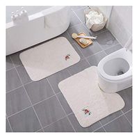GHHZZQ Bathtub Mat Anti-Fall Strong Water Absorption Cotton U-Shaped Floor pad Rectangle Bathroom Rugs Ottomans, 9 Colors, 8 Sizes, 1.4 cm Thick (Color : B, Size : 60x65cm)