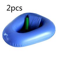 Zorvo Bedpans Bathroom Bed Pans Air Inflation Bed Pan Bedridden Inflatable Cushions Potty Washable Portable Elderly Bedridden Nursing Toilet Urinals for Men Women 2 PCS