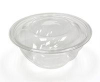 Pactiv 724PSSL, 7-Inch Diameter 24 Oz. Clear PET Swirl Bowls With Swirl Lid, Take Out Disposable Catering Food Containers with Matching Covers (50)