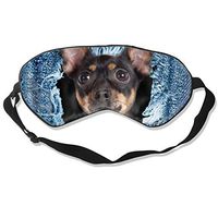 HDMEI Cute Denim Dog Eye Mask Comfortable Sleep/Travel/Relax Shading Cover Eyemask for Women Mens