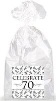 Celebrate 70th Birthday Party Favor Bags with Ties - 12pack