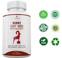 Horny Goat Weed with MACA Root - for Performance & Natural Libido Boost in Men & Women with Maca Root, L Arginine, 1000mg Epimedium, Icariins -Testosterone Boost & Stamina 60 Capsules
