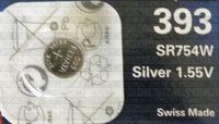 One (1) X Renata 393 Sr48W Silver Oxide Watch Battery 1.55V Blister Packed