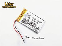3 line 3.7V 500mAh 403040 Lithium Polymer Ion Rechargeable Battery Lithium Polymer Li-Po Battery for MP4 GPS MP3 Bluetooth Stereo DIY Gift