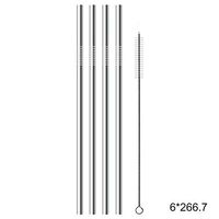 mogen886 Trenton Stainless Steel Straws 10.5/8.5 Inch Reusable Drinking Metal Straws with Cleaning Brush for 30 oz 20 oz Tumblers 4#