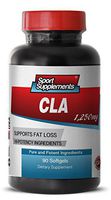 CLA Diet Supplement, Weightloss, Body Fat Loss Lean Muscle (1 Bottle, 90 Softgels)