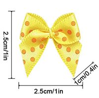 Pre-Tied Yellow Satin Ribbon Gift Bows (Pack of 50)