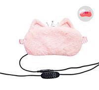 USB Heated Steam Eye Mask Adjustable Temperature Warm Sleeping Eye Mask for Dry Eye, Blepharitis, Tired Eye (Pink)