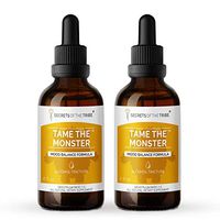 Secrets Of The Tribe - Tame The Monster, Mood Balance Formula, Herbal Supplement Blend Drops Alcohol Liquid Extract (2x4 fl oz)