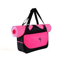 RONSHIN Outdoor Supplies Large Capacity Yoga Bag Shoulder Bag Waterproof Case Carriers (Mat not Included) 48x24x16cm Rose red