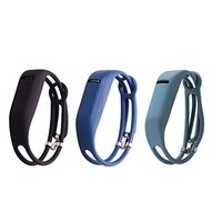 I-SMILE 3PCS Replacement Bands with Metal Clasps for Fitbit Flex, Set of 3 with 2 Piece Silicon Fastener Ring 9, Large