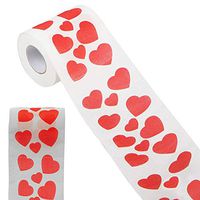 helegeSONG 1 Roll Paper Tissue, Love Heart Printed Party Bathroom Supplies Gift Roll Toilet Home Party Supplies