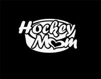 Chase Grace Studio Hockey Mom Sports Mom Hockey Ice Stick Puck Vinyl Decal Sticker|White| Cars Trucks Vans SUV Laptops Wall Art|5" X 3"|CGS165