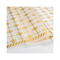 Chinese Knot Waterproof Flower Wrapping Paper Gift Wrap Paper,Yellow