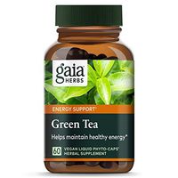 Gaia Herbs Green Tea, Vegan Liquid Capsules, 60 Count - Antioxidant Support and Heart Health Supplement, Certified Organic Green Tea Extract