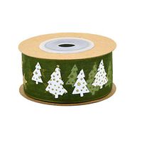 NUOBESTY Christmas Holiday Polyester Grosgrain Ribbon for Hair Bows Cake Gift Wrapping Christmas Tree Decor