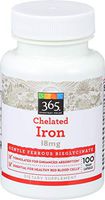 365 Everyday Value, Chelated Iron 18mg, 100 ct