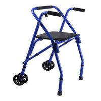 Elderly walker Walker 2 Wheel Walker Assisted The Elderly Walking Support Frame Collapsible Lightweight Walker with Seat Bath Board FANJIANI