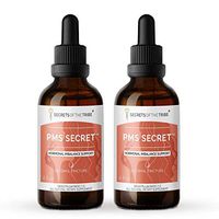PMS Secret Alcohol, Glycerite Black Cohosh, Cramp, Vitex, Valerian, Dandelion, Chamomile, St. John's Wort. Tincture, Herbal Extract Hormonal Imbalance Support 2x4 OZ