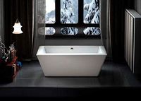 Carver Tubs - Journey 71" Freestanding Soaking Tub - 71"L x 32"W x 24"H - White Acrylic (Oil Rubbed Bronze Drain/Overflow)