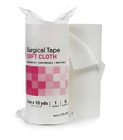 Medical Tapes. Case of 6 Surgical Tapes 6" x 10 yds. Non-sterile Soft Cloth Surgical Tapes for dressings and Medical Devices. High Adhesion. Hypoallergenic, Latex-Free. Bidirectional Tear.