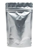 BAP 2 oz Silver Stand Up Pouch, Zip with Valve for Coffee (100 pcs)