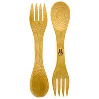 Forestry Labs Bamboo Sporks - Pack of 4 - Simply 100% Bamboo Eating Utensils (8.6 inches)