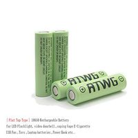 4-Pack Flashlight Battery, Chargeable 3400 mAh I865OBattery, high Discharge, Flat top Battery