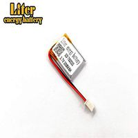 BIHUADE 3.7V 702025 300mAh Jst Ph2.5 Connector Plug Lithium Polymer Li-Po Battery Lithium Ion Polymer Rechargeable Battery for MP4 GPS MP3 Bluetooth Stereo DIY Gift (702025)