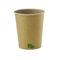 Zen Kraft Paper Cup (Case of 50), PacknWood - Disposable Brown Coffee Cups (8 oz) PK210GCZEN8