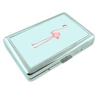 Flamingo Em2 Hip Silver Cigarette Case Id Holder Metal Wallet 4" X 2.75" RFID Protection