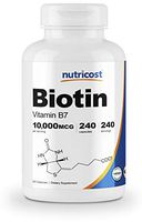 Nutricost Biotin (Vitamin B7) 10,000mcg, 240 Capsules - Gluten Free, Non-GMO