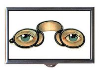 Steampunk Victorian Spectacles w/ Color Eyes Decorative Pill Box