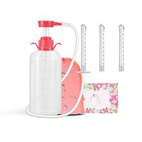 Vaginal Douche for Women Vaginal Cleansing System Douche Cleaner Anal Douche Cleaning Kit 600ml Capacity with 3 Nozzles